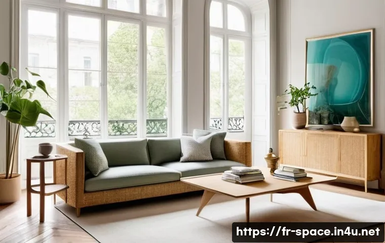 공간디자인 마케팅 전략 - **Prompt Title: Parisian Sustainable Elegance**
    A chic Parisian interior designer, a woman in he...